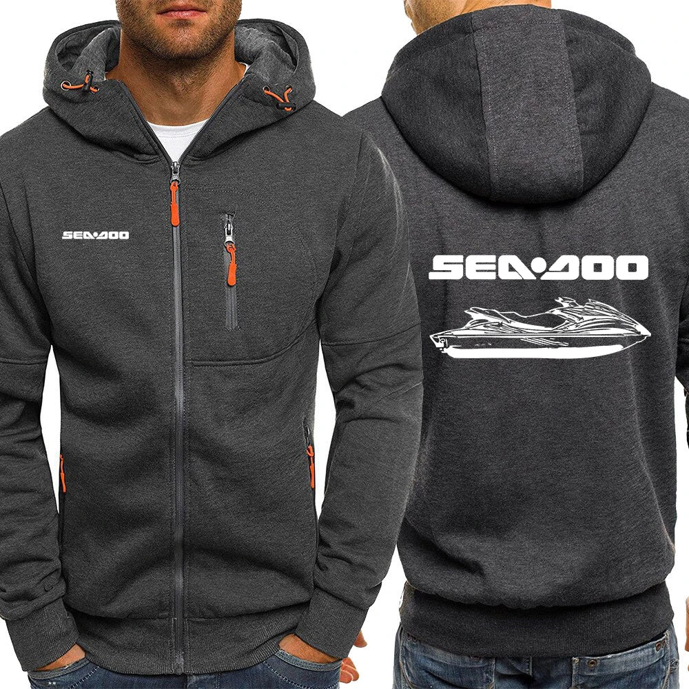 Sweat zippé à capuche Sea-Doo en coton – 3 coloris | S à 4XL